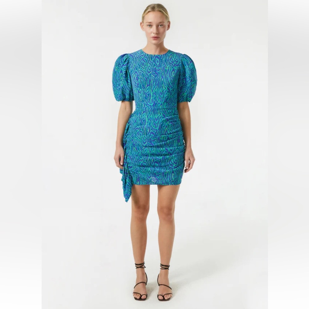 Rhode Pia Dress in Electric Moire